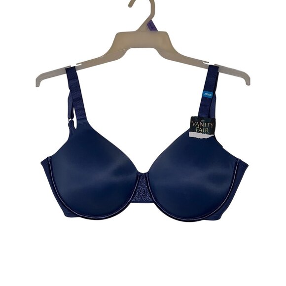 Vanity Fair Womens Full Figure Blue Underwire Bra 38DDD - Picture 1 of 7
